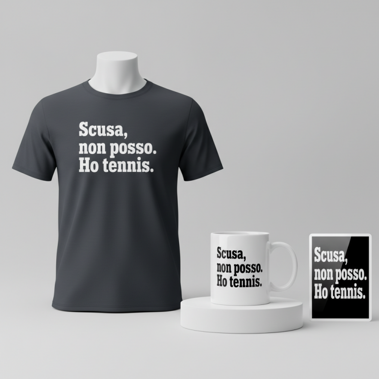 Scusa, non posso. Ho tennis. – Sorry, I can’t. I have tennis.