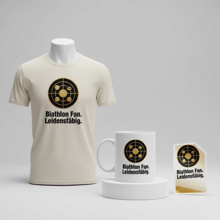 Biathlon Fan. Leidensfähig. – Biathlon Fan. Capable of suffering.