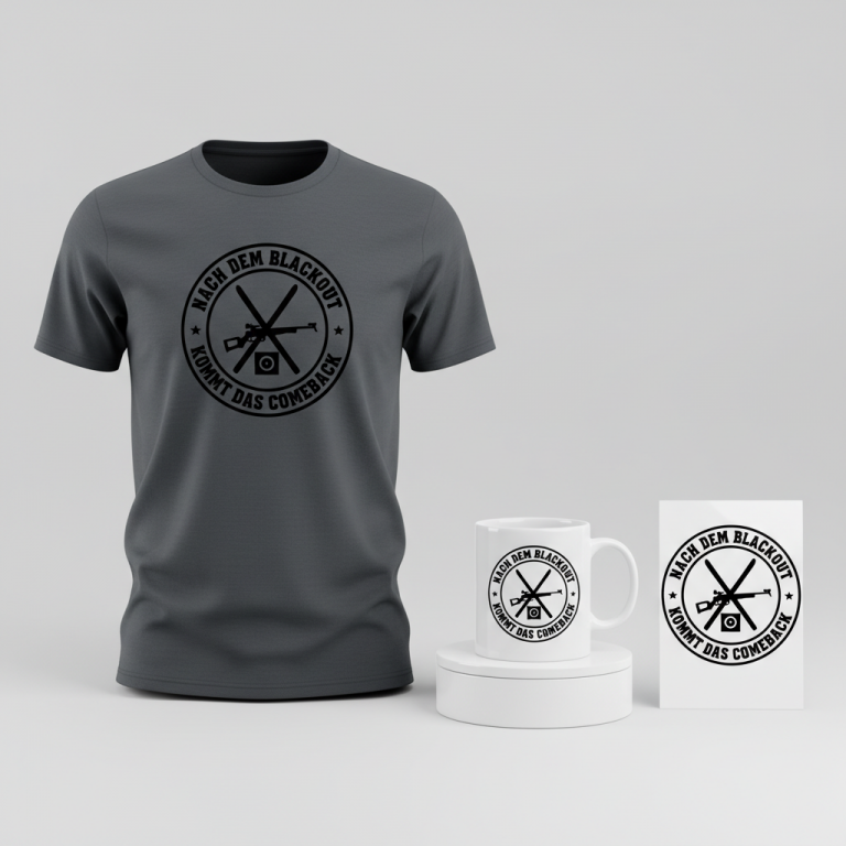 Nach dem Blackout kommt das Comeback – After the blackout comes the comeback.