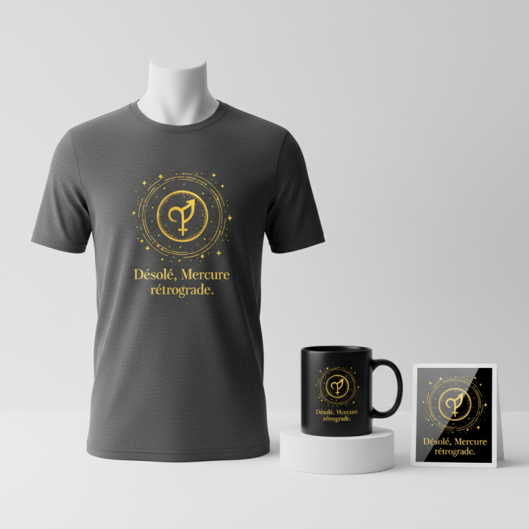 Désolé, Mercure rétrograde. – Sorry, Mercury is in retrograde.