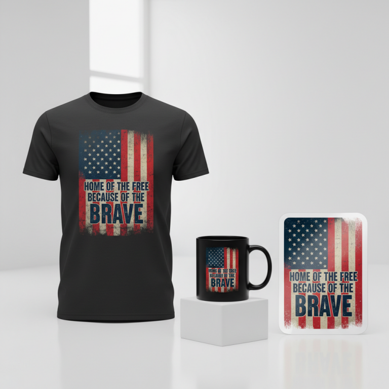 HOME OF THE FREE BECAUSE OF THE BRAVE