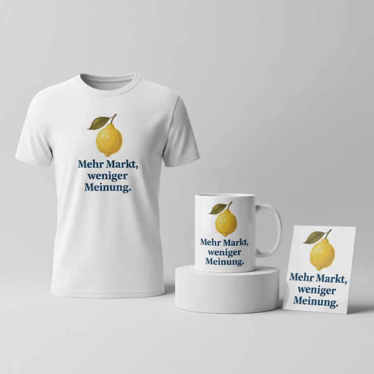 Mehr Markt, weniger Meinung. – More market, less opinion.